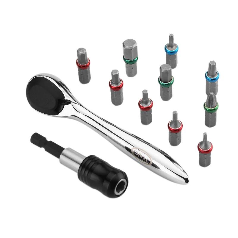 

Cxwxc 10 in 1 Ratchet Wrench Bike Tools Kit Multitool Wrench Bicycle Repair Tools Hex Key Wrench for Road Cycling Bike