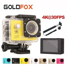 GOLDFOX Wi-Fi действие Камера 4 К 30FPS 30 м Водонепроницаемый Go Дайвинг Pro Спорт Mini DV 1080 P/60fps видео Камера велосипед шлем автомобилей Cam DVR
