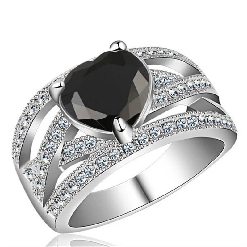 luxury wedding engagement rings with crystals (2)