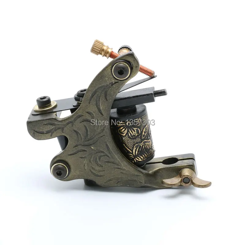

free shipping tattoo machine good quality- One Custom Pro Top Carbon Steel 10 Wrap Coils Tattoo Machine Gun Supply good quality