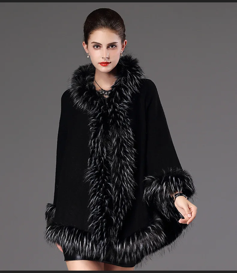waterproof puffer coat 2019 Autumn Winter Wool Coats Women Faux Fur Hooded Cloak Luxury Designer Thick Feminine Outerwear Jackets Lady Party Clothing goose down coat