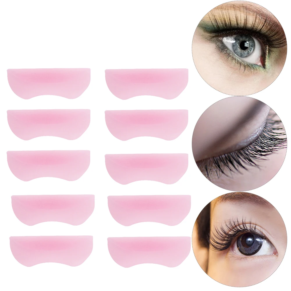 

5 Pairs With Different Sizes Silicone Eyelash Perming Curler Curling False Fake Eye Lashes Shield Pad Curlers for Eyelashes