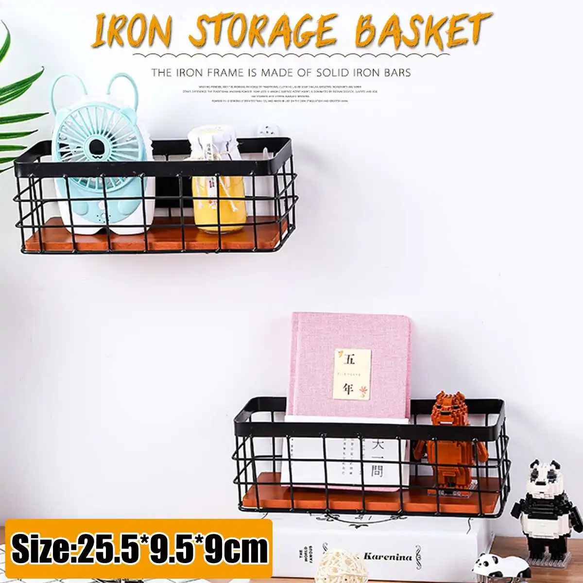 

Organization Wooden Iron Wall Shelf Wall Hanging Industrial Nordic Modern Storage Shelves Rack Display Wall Storage Holder Rack