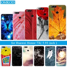 Для huawei Honor 7X силиконовый чехол 5,93 дюймов для huawei 7X7 X Задняя Крышка черный матовый чехол для телефона "сделай сам" для Honor 7x чехол на телефон Fundas