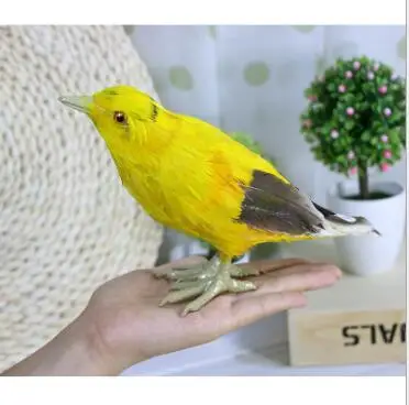  WYZHY Simulation bird feather jaundice model toy teaching photography soft props 21CMx8CMx14CM - 32965780279