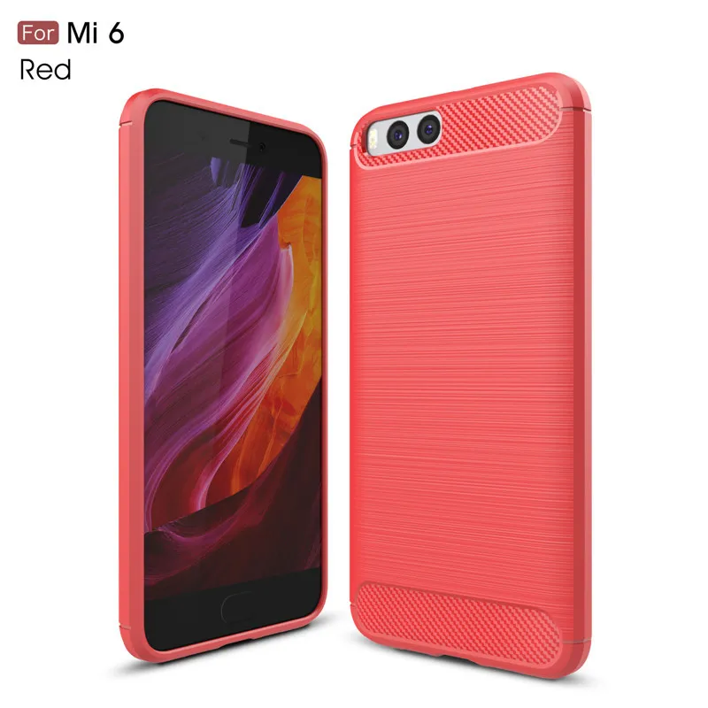 Best Newest Environmental Carbon Fiber Case For Xiaomi mi6 Mi 6 Phone Case Luxury Soft Anti drop Cover For Xiaomi 6 Back Cover