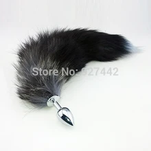 Small size with long Fox Tail Anal Plug Metal butt Sex Toy For Men Women Adult product