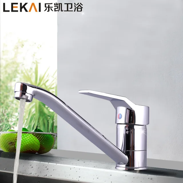 Cheap Factory direct supply kitchen faucet classic long mouth hot and cold water stainless steel sink pots faucet bathroom wholesale