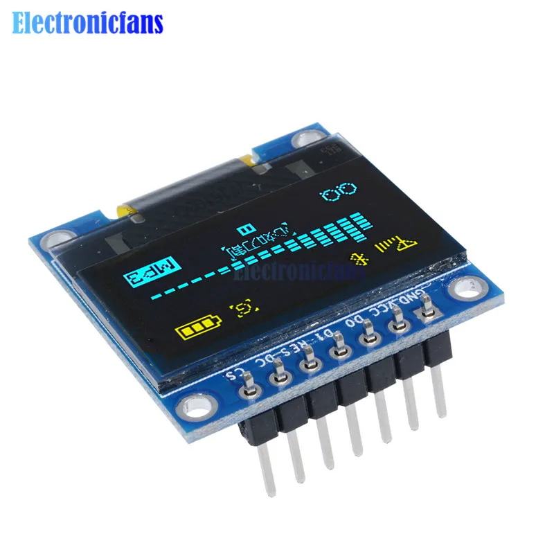 0,9" синего и желтого цвета 0,96 дюймов O светодиодный модуль 128X64 O светодиодный ЖК-дисплей светодиодный Дисплей модуль для Arduino IIC I2C DC 3 V-5 V SPI серийный модуль