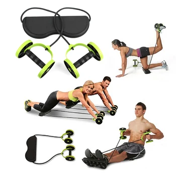 

New AB Wheels Roller Stretch Elastic Abdominal Resistance Pull Rope Tool for Abdominal muscle trainer exercise dropshipping