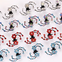 6 шт./1 упаковка свадебные заколки для волос женские Мини-Головные уборы Стразы Снежинка заколки для волос цветок шпильки для волос аксессуары