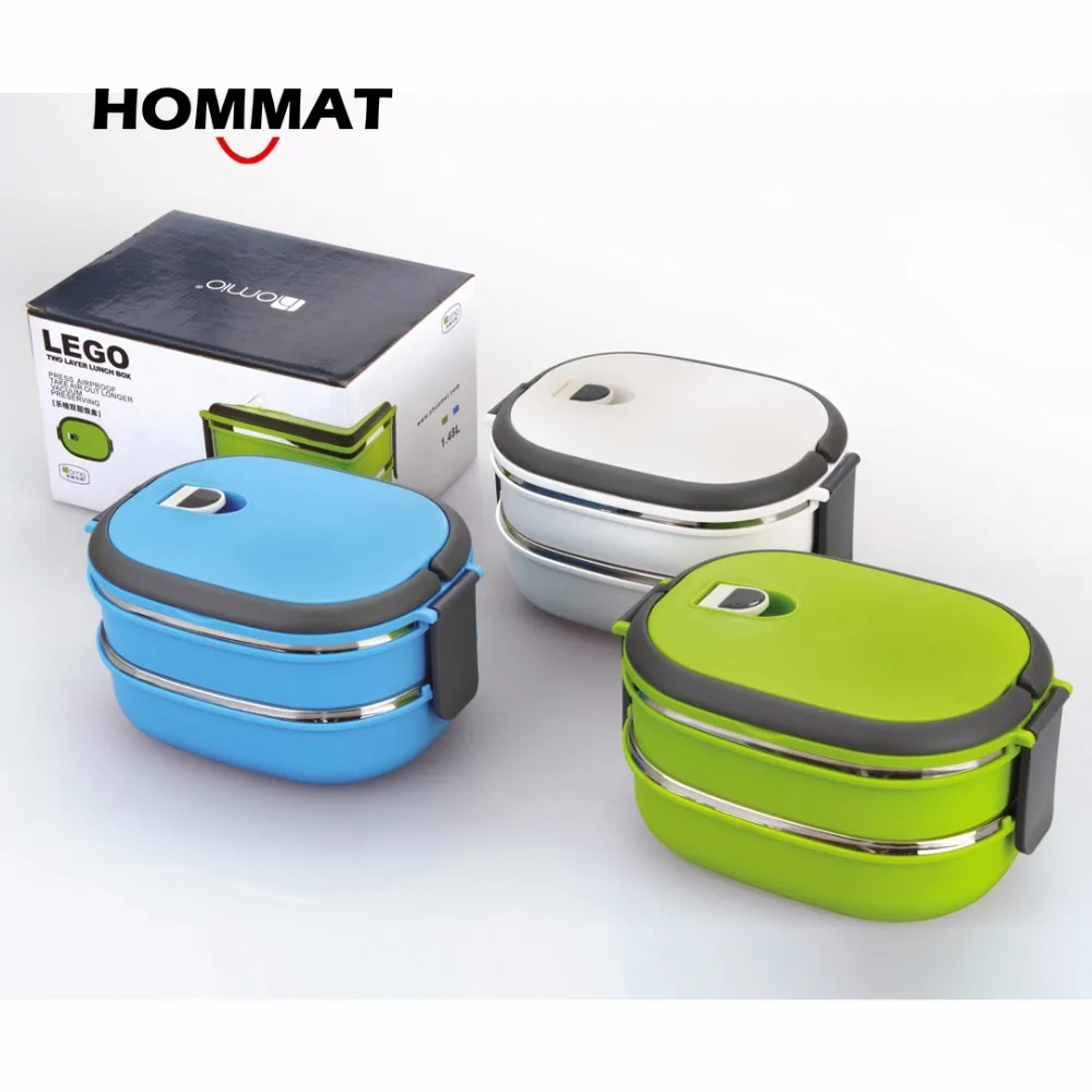 2 Tier Stainless Steel Thermos Bento Lunch Box Japanese Insulated