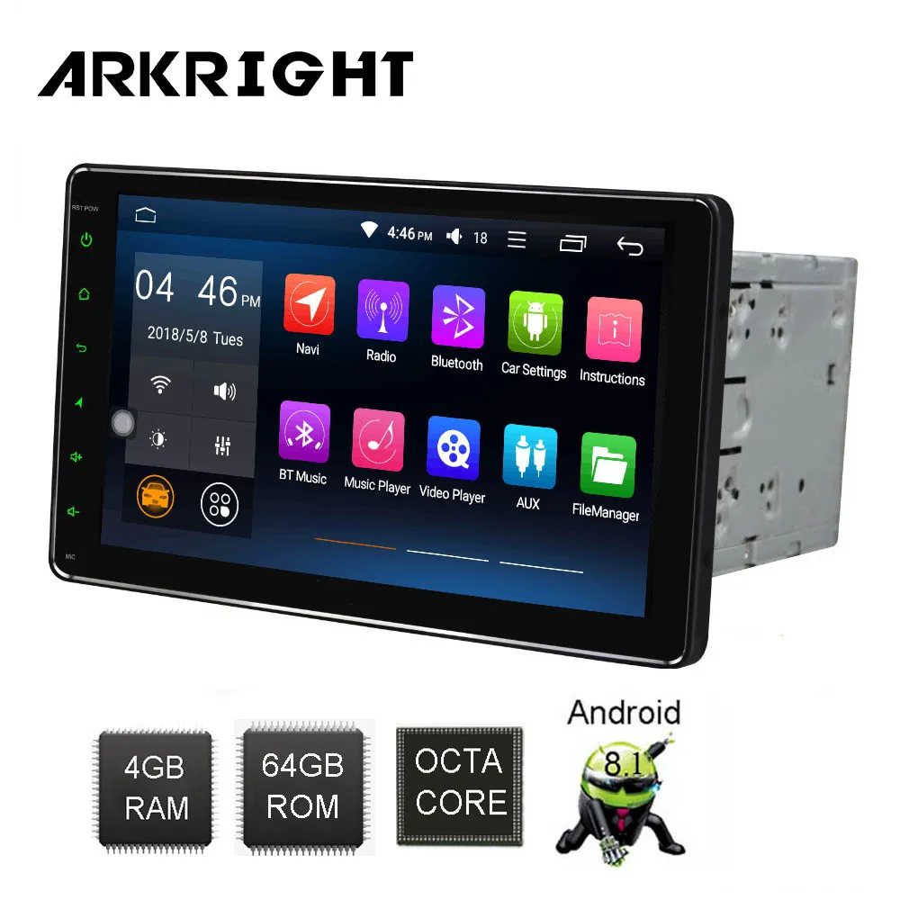 ARKRIGHT 9 &quot2din автомобиля радио 4 + 32 GB Android 8 1 Универсальный Автомобильный