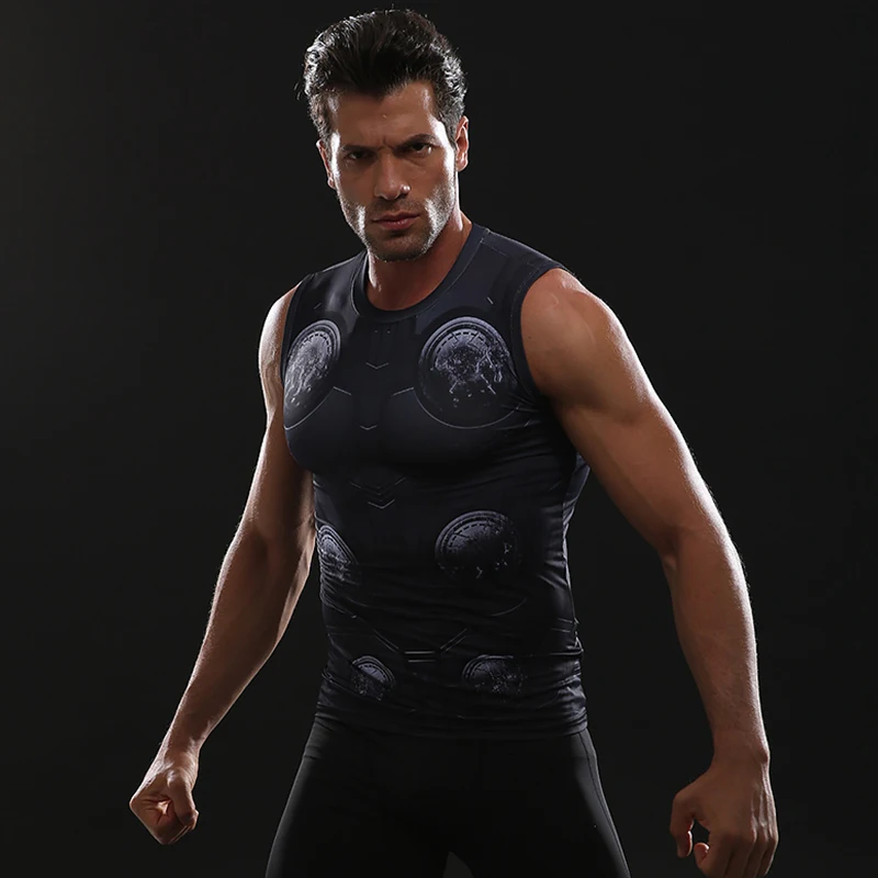 

Thor 3D Printed T shirts Men Compression Shirt Cosplay Costume Cloth 2018 NEW Arrival Summer Bodybuilding Comics Tops For Male
