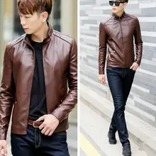 Hot Горячая Весна Мужская Новая мода добавить шерсть короткий абзац культивировать One's Morality pu пальто