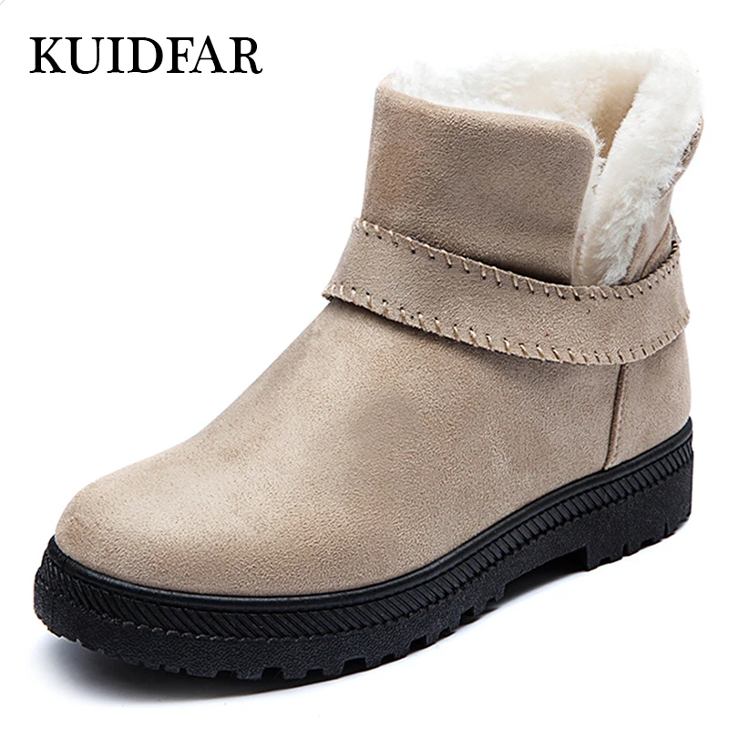 

Women Boots 2018 Winter Boots Fashion Warm Snow Boots With Heels Women Winter Shoes Plus Size 35-44 Ankle Boots Women Booties