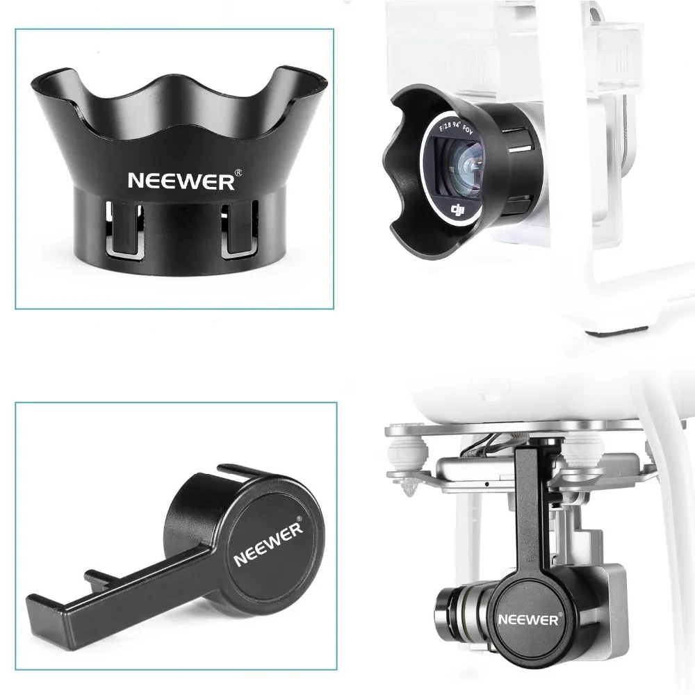 Набор аксессуаров для фильтров Neewer DJI Phantom 3 4K/Advanced/Professional/Standard:UV/CPL/ND2 400 фильтр +