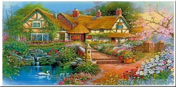 

3D DIY Diamond Painting Cross Stitch 5D Mosaic Diamond Embroidery Dream house garden landscape Home Decor Full Diamond Pattern