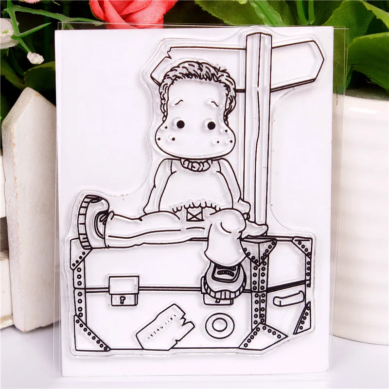 

Transparent Rubber Silicone Clear Stamps for Scrapbooking Tampons Seal Background Stamp Card festival manual Making Diy boy