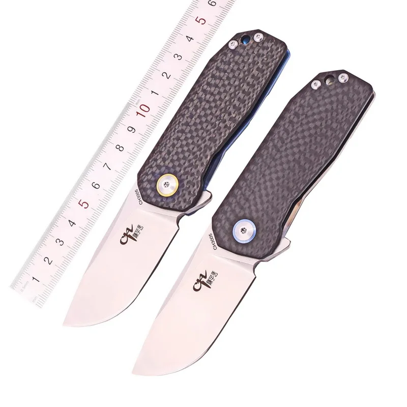 

NEW CH3005 folding knife AUS-8 Blade ball bearings titanium + carbon fiber handle camping hunting pocket fruit Knives EDC tools
