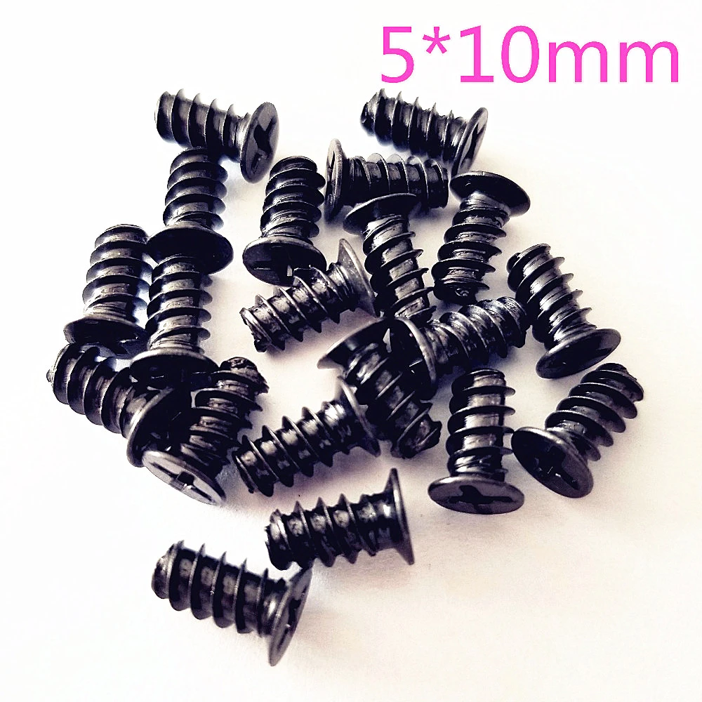 20pcs/pack DS743 Black Plating 5*10mm Self tapping Screws Case Fan