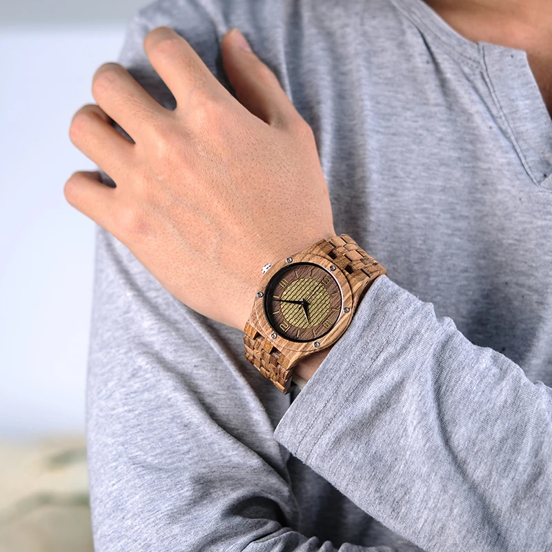 BOBO BIRD Bamboo Wooden Watches Men quartz wrist watch as gifts in wood box erkek kol saati