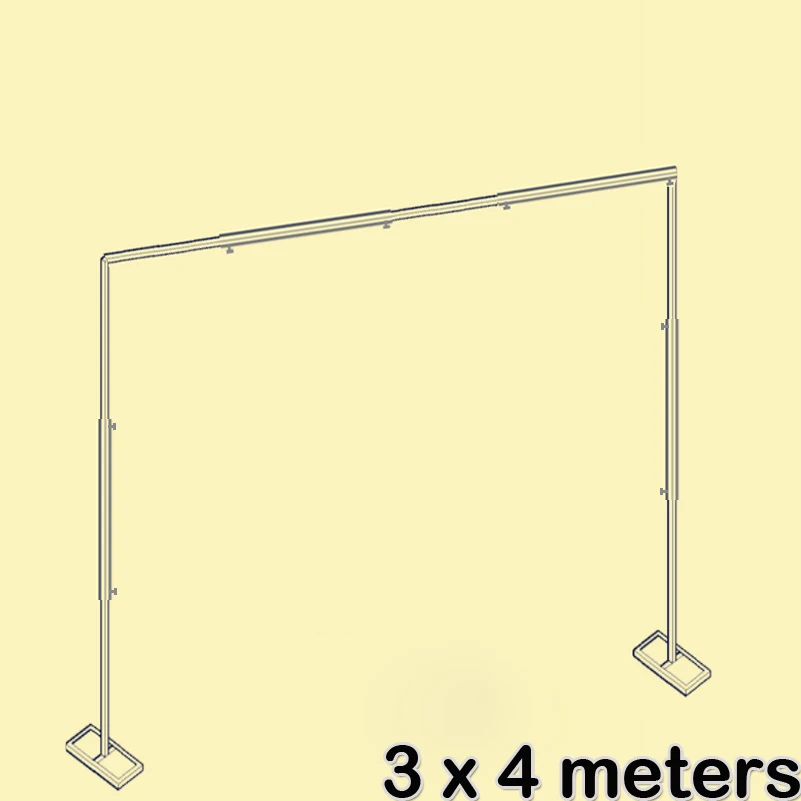 Свадебные украшения драпировочный полюс/труба фон 3x3 метра/3x4 м подставка рамка железная Квадратная Структура, товары для дома и сада Вечерние