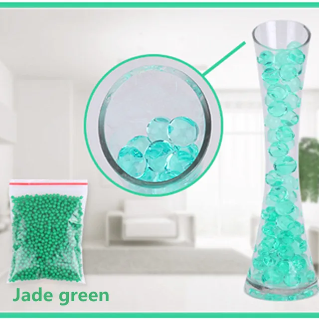 Jade Green Color 1000pcs Bag Crystal Mud Soil Water Beads Bio Gel Jade Green Color 1000pcs Bag Crystal Mud Soil Water Beads Bio Gel Ball For Flower