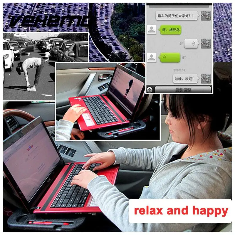 

Car Laptop Stand Notebook Desk Steering Wheel Tray Table Holder Car Accessories