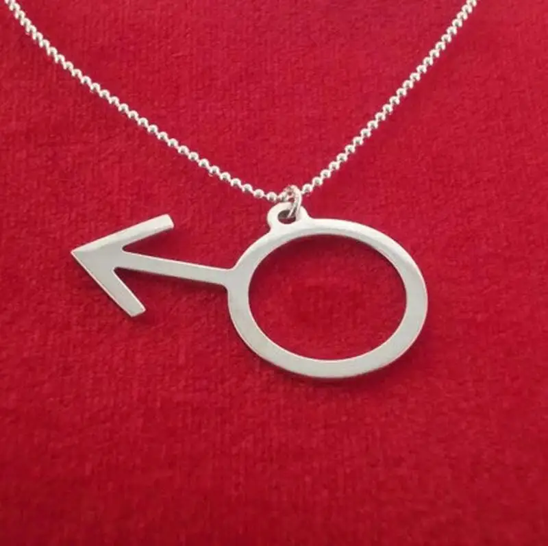 

Mars Symbol Pendant Male Symbol Necklace 2018 Trendy Men Stainless Steel Jewelry Gift For Men Accept Drop Shipping YP3933