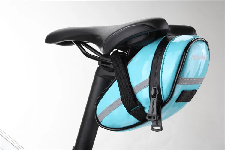 

Outdoor Mountain Road Cycling Bicycle Bags Bike Saddle Bag Back Seat Tail Bicicleta Bolsa Pouch PU Blue Riding Bag