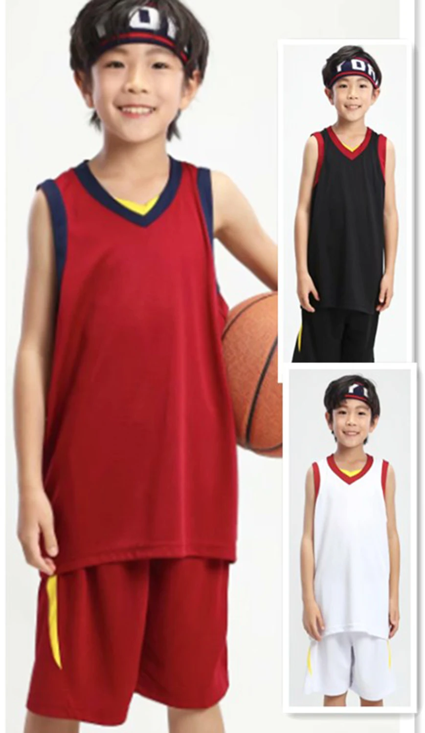 Buy New children basketball jerseys and shorts boys