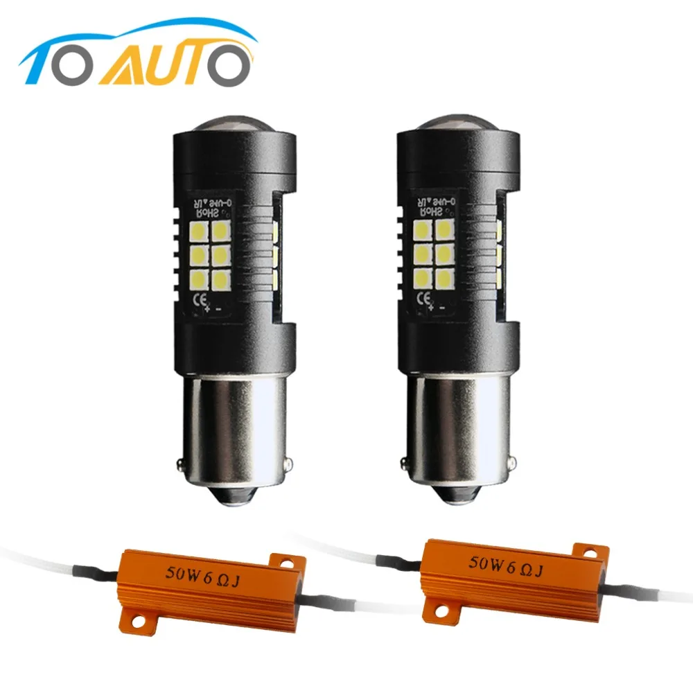 2 шт. Canbus 1156 BA15S P21W светодиодный R5W R10W BAU15S PY21W BAY15D светодиодный лампы 1157 P21/5 Вт ошибок освещение авто лампы 12V