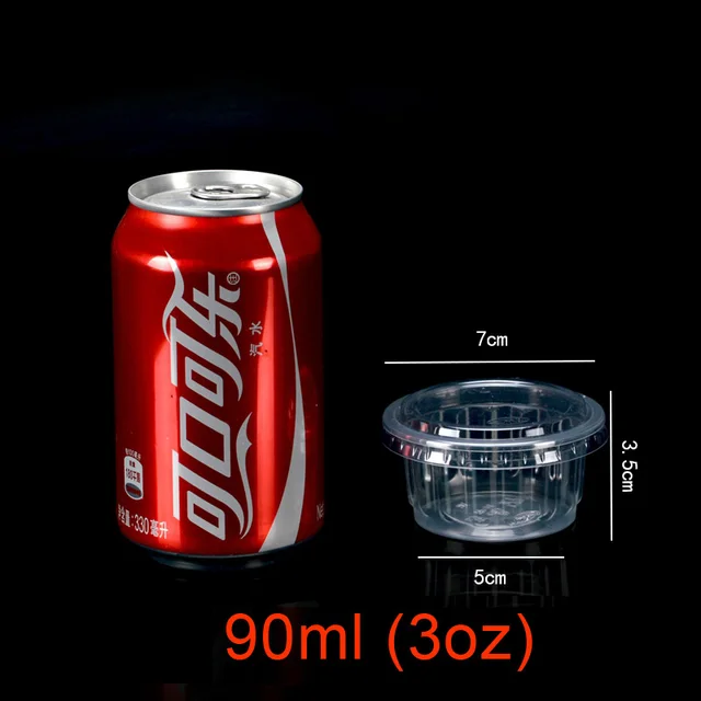 50 Set Disposable Pudding Cup Plastic cup lid jelly Bowl Dessert yogurt