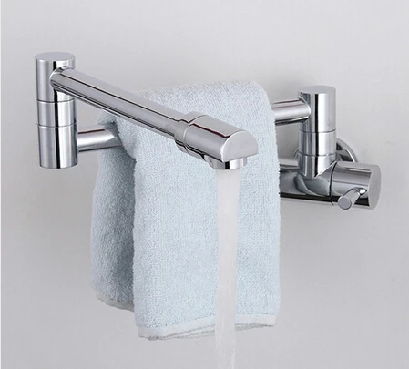 Copper Sink Chrome Folding Kitchen Faucet Kitchen Sink faucet Tap Wall Water Mixer torneira cozinha grifos