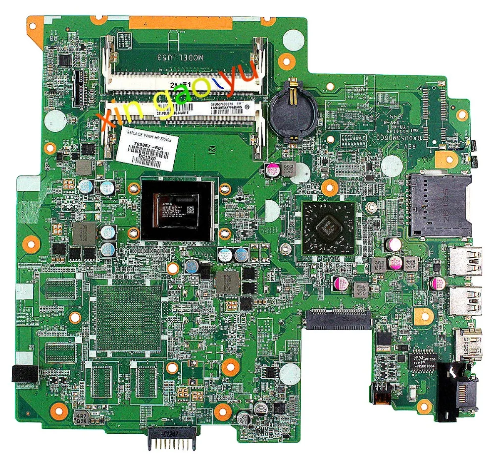 DA0U53MB6C0 материнская плата для ноутбука HP 14-B 14Z-B A4-4355M MotherboardREVC 703857-501 U53 | Компьютеры и