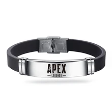Apex Legends Браслет Горячая игра логотип выгравированный из нержавеющей стали силиконовый браслет друзья подарок фанаты Сувенирный браслет