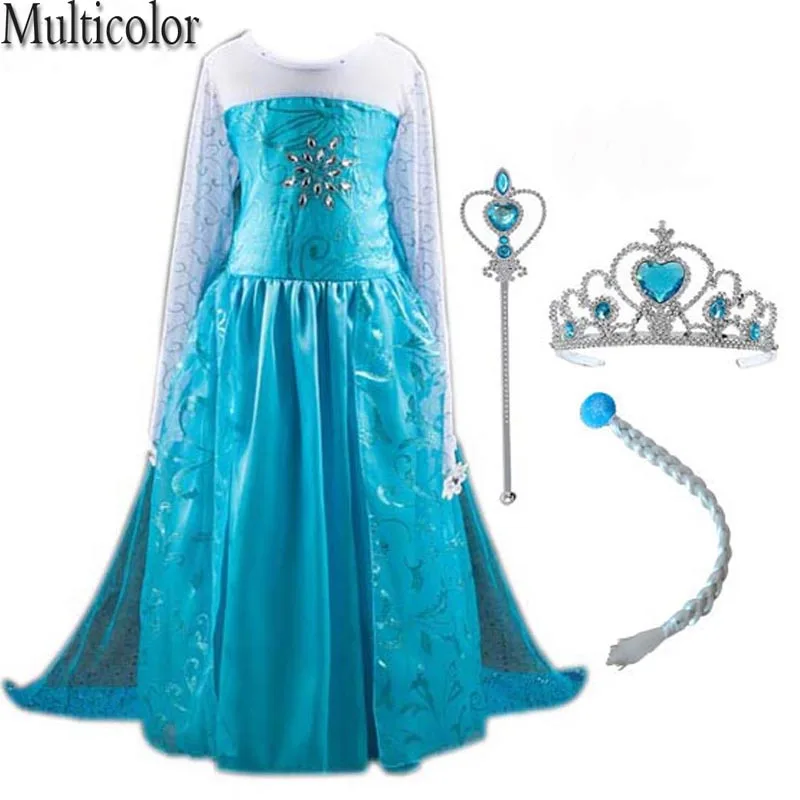 

Hot Summer Elsa Anna Girls Fashion Princess Cartoon Vintage Dress Children Kids Cosplay Costume Custom Cosplay Party Dresses
