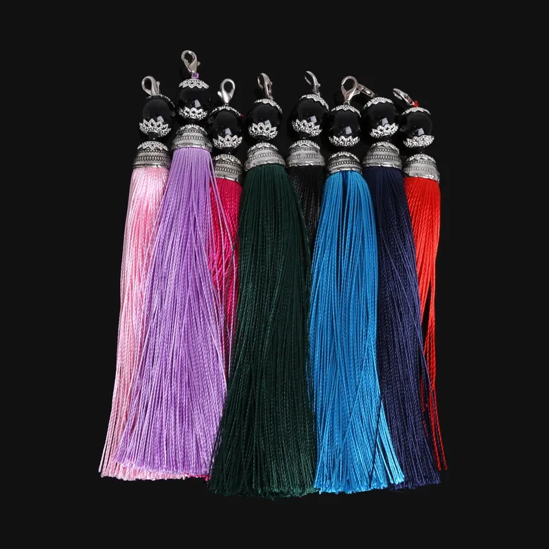 Шелковая кисточка для ключей 100% вискоза 15*14 мм 9 цветов|key tassel|rayon tasseltassels for curtains |