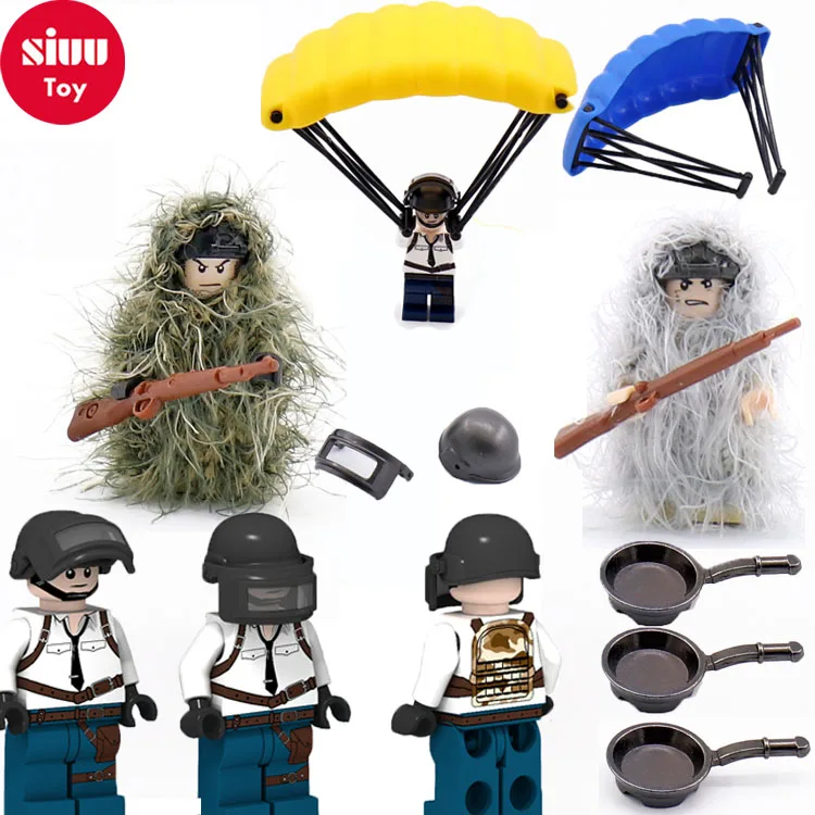 

Military figures set model pan block parachute LEGOINGLY camouflages clothing Jedi survival gifts kids toys building blocks YF30