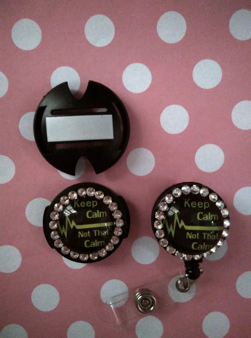 

Medical Retractable id badge reel & stethoscope tag 2pcs/ set