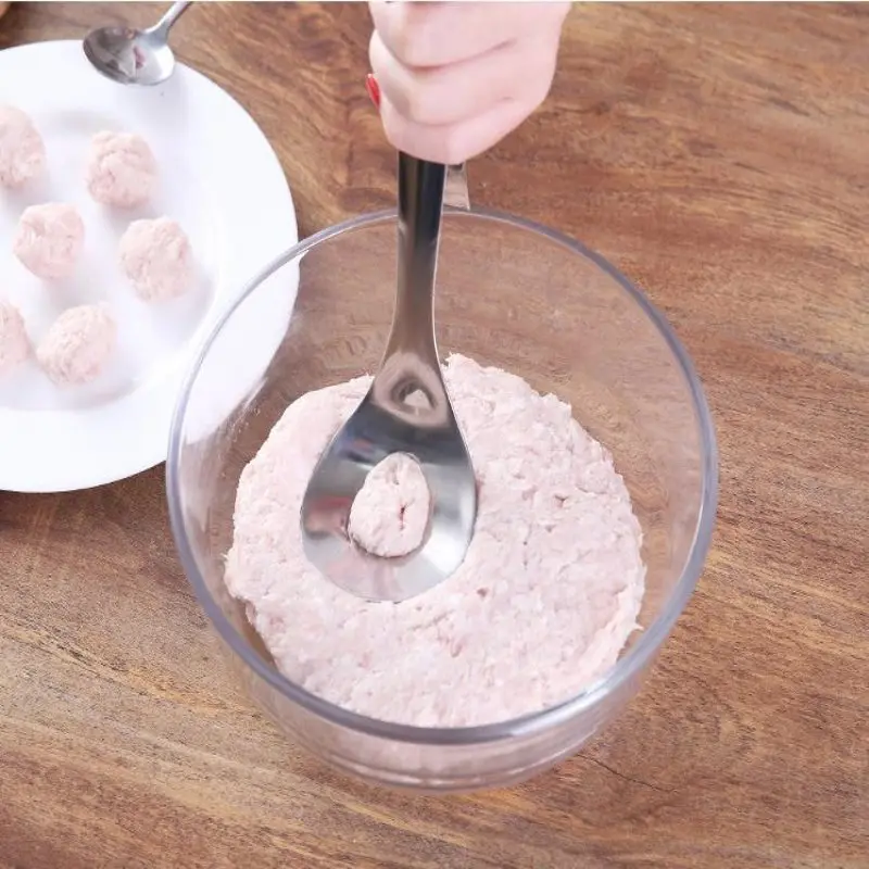ORGANBOO 1PC Stainless steel meatball maker mold home manual non-stick beef ball make meatballs tool household mold