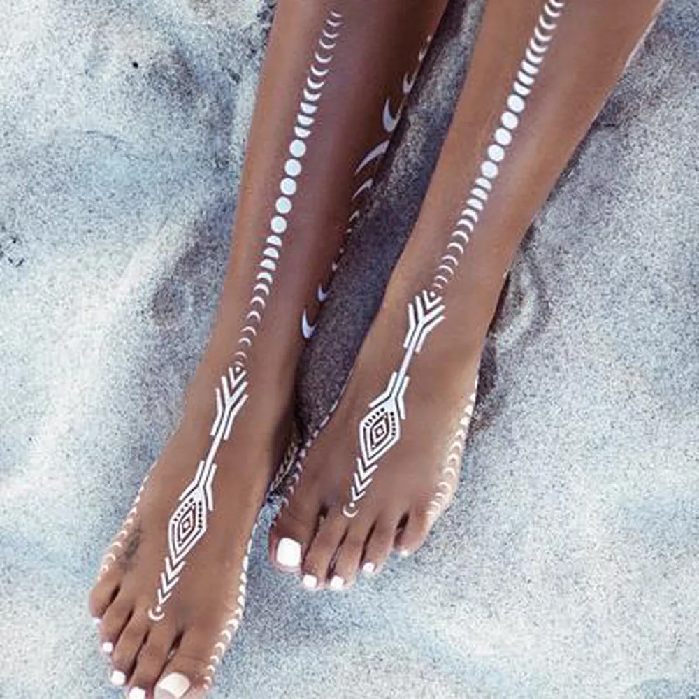 

Fashion 4 Set Bronzing geometry Tribal tattoos Waterproof Originality Tattoo Stickers personalized tatouage temporary tattoo