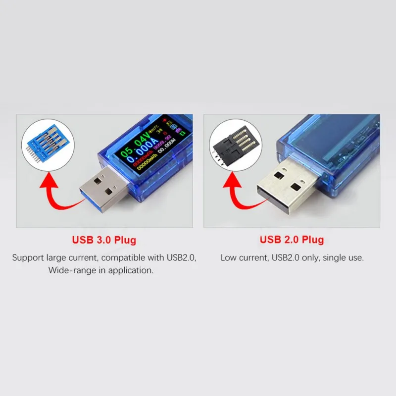 USB 3,0 цветной ЖК-Вольтметр Амперметр Напряжение измеритель тока мультиметр Зарядка батареи банк питания USB Тестер