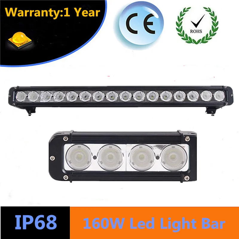 

26inch 160w single row Led Light Bar Driving Offroad Light Spot/flood/combo 10V- 30V 16000LM for 4x4 ATV UTV USE IP68