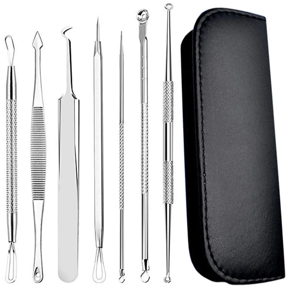 

OutTop Stainless Steel Acne Needle 5Pcs Stainless Facial Acne Spot Pimple Remover Extractor Comedone Tool Blackhead Facial Acne