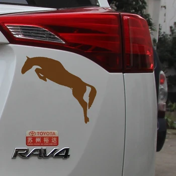 

HotMeiNi Car Sticker Jdm styling Windshield Bumper Decal Auto Door Fashion Motor Smooth Surface Horse Jumping Equestrian 14CM