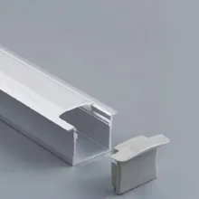 2 м/шт. 100 м/лот светодиодный Алюминий профиль светодиодный линейный светильник шкафа профиль гардероба светодиодный держатель ленты с крышкой