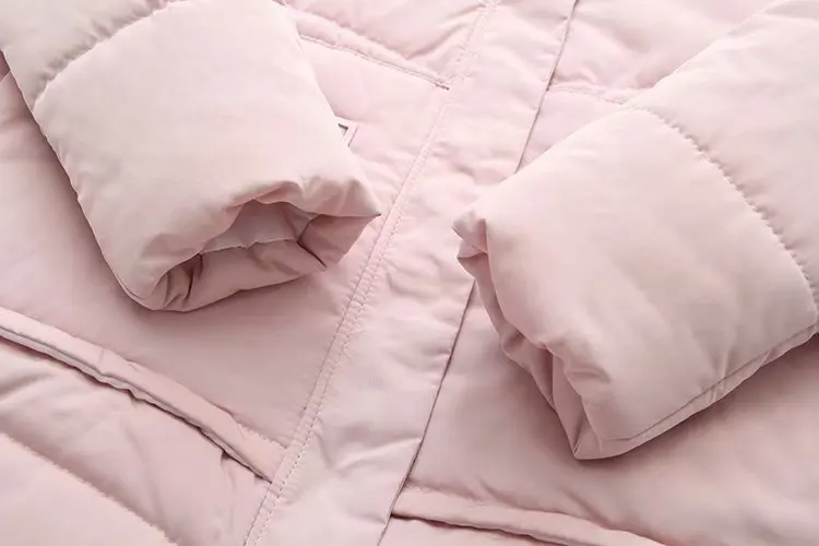 Épais Manteau Noir À Parkas Femme Pour Taille Hiver pink Coton Survêtement Rose Veste Capuche Plus Black Lady Femmes D'hiver 4xl Parka Chaud q7XYT