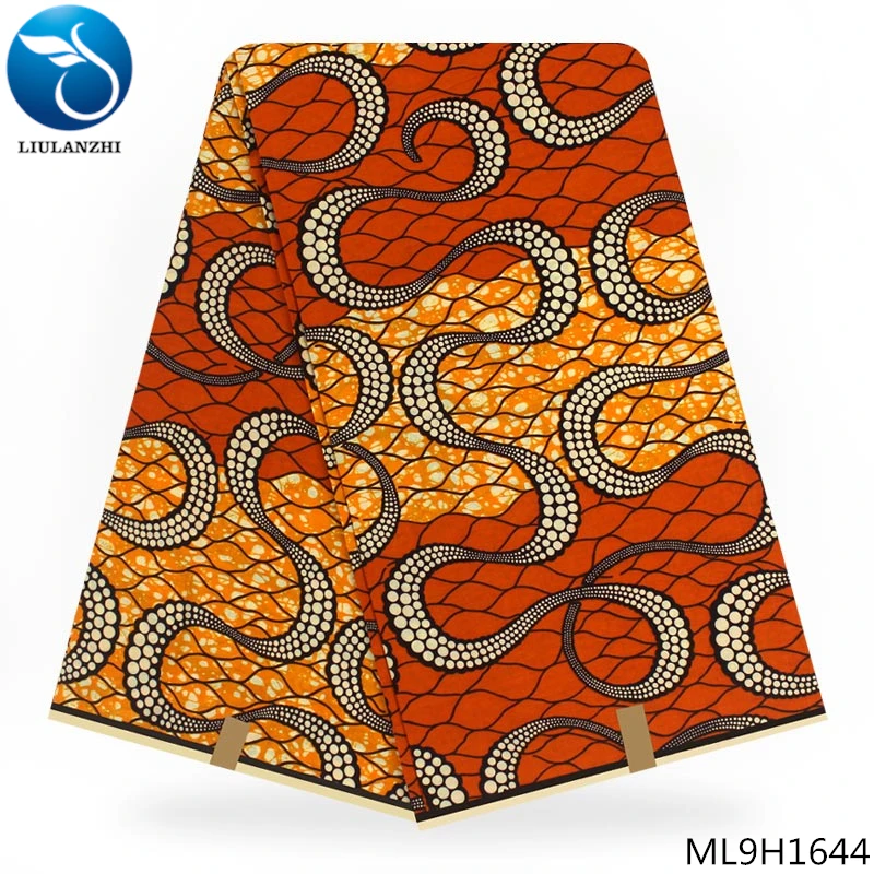 

LIULANZHI 100% cotton Nigerian wax prints Ankara wax fabric 6yards for party ML9H1640-1651